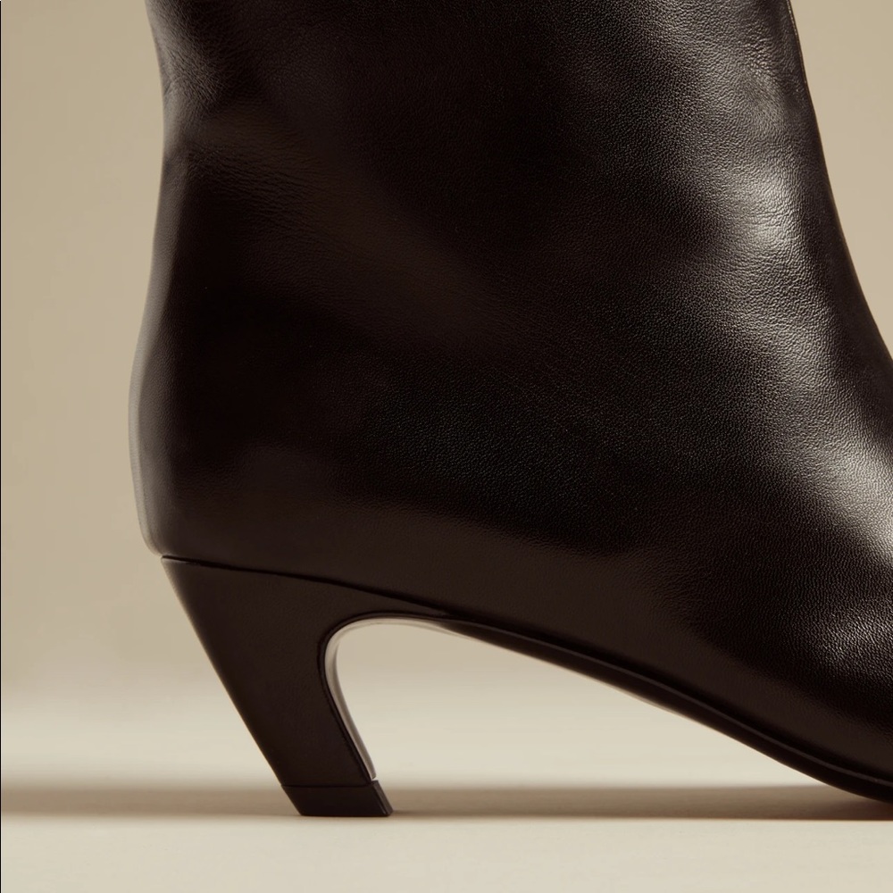 Khaite Black Leather Arizona Boot - Picture 2 of 7